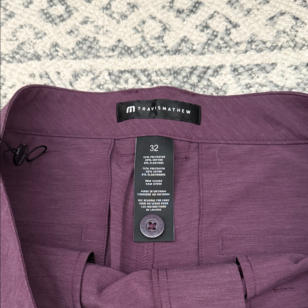 Travis Mathew Men's Plum Dress Pants - Picture 3 of 5
